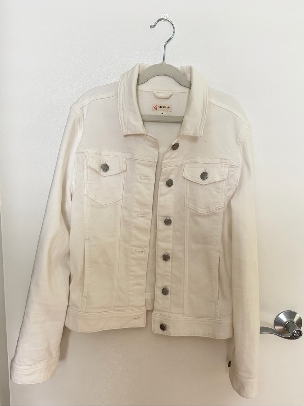 Crewcuts Girls' White Denim Jacket